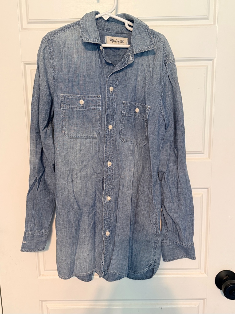 Madewell Faded Blue Denim Button-Up Shirt